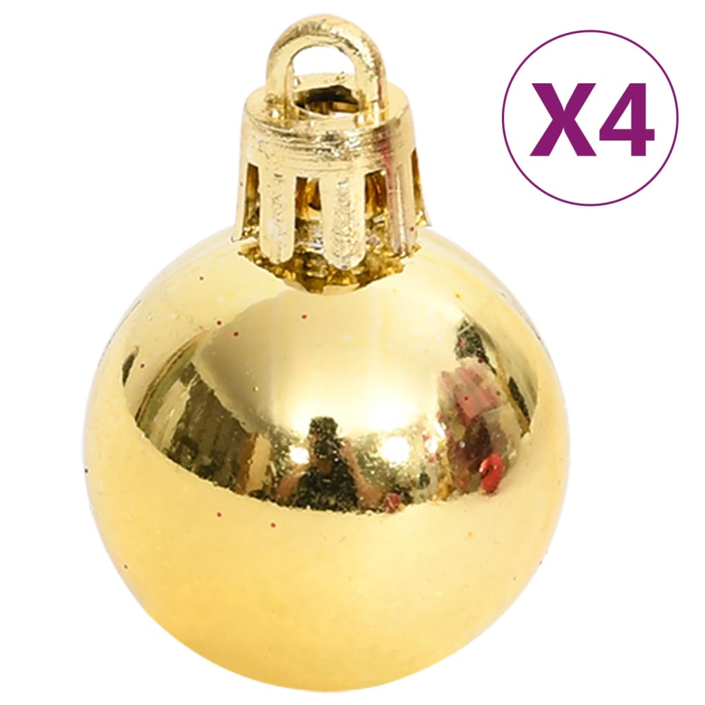 vidaXL 108-cz. zestaw ozdób świątecznych, złoto i czerwień