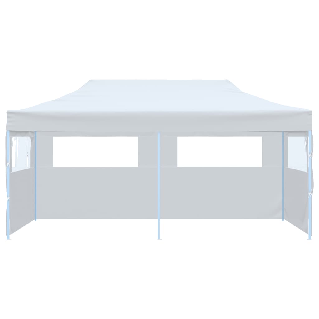 vidaXL Składany namiot ze ścianami bocznymi, 3 x 6 m, stal, biały