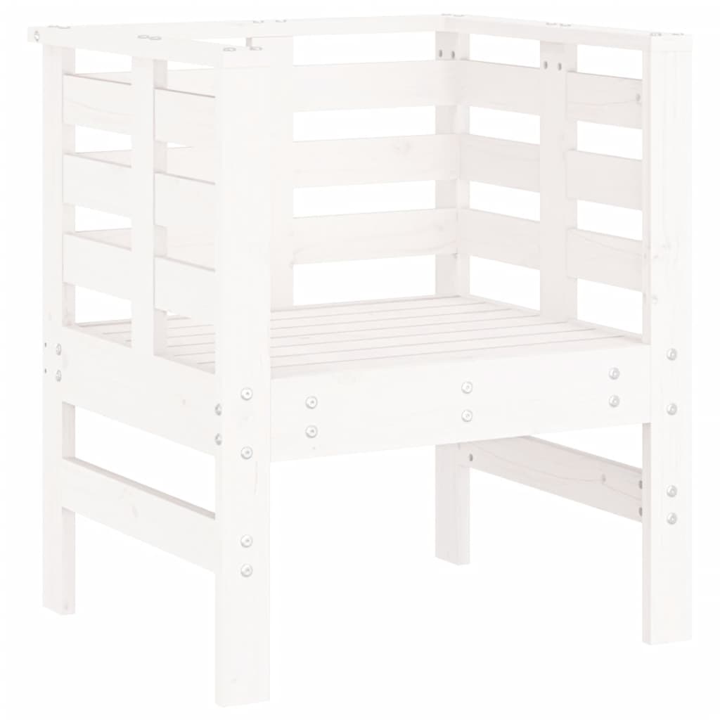 vidaXL Krzesła ogrodowe, 2 szt., białe, 61,5x53x71 cm, drewno sosnowe