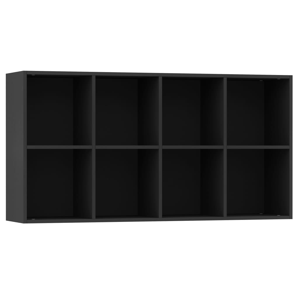vidaXL Regał na książki, czarny, 66x30x130 cm, materiał drewnopochodny
