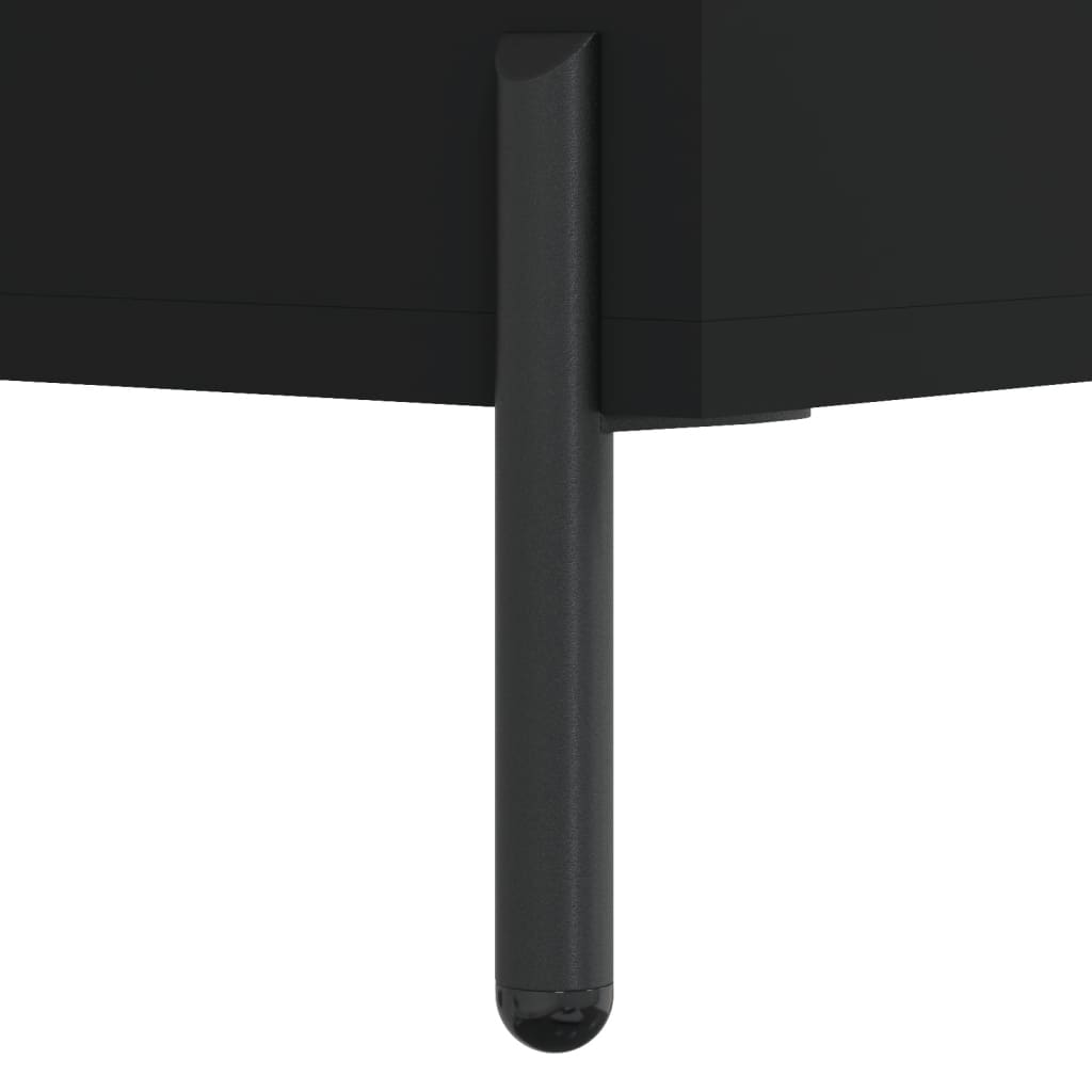 vidaXL Biurko, czarne, 140x50x75 cm, materiał drewnopochodny