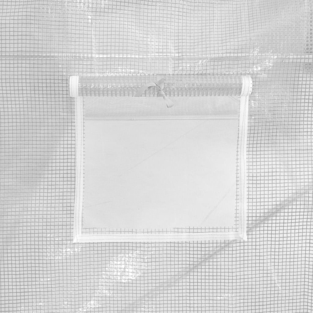 vidaXL Szklarnia ze stalową ramą, biała, 36 m², 6x6x2,85 m