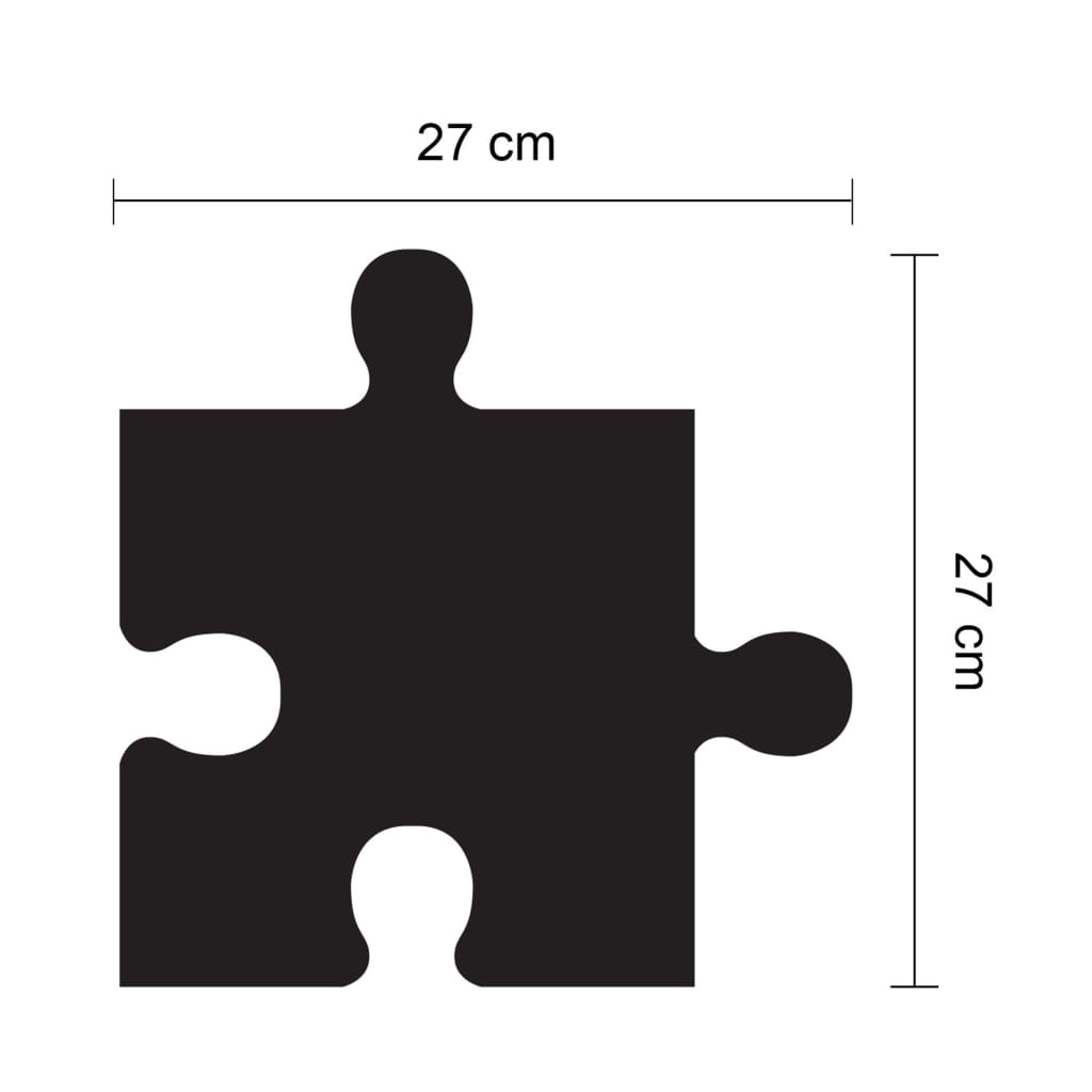 WALPLUS Samoprzylepna tablica kredowa, puzzel, 54x54cm, czarna