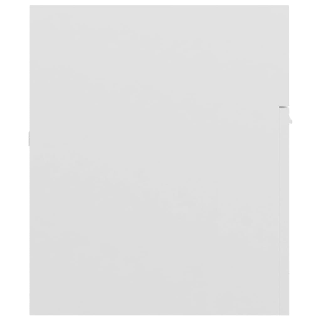vidaXL Szafka pod umywalkę, biała, wysoki połysk, 100x38,5x46 cm