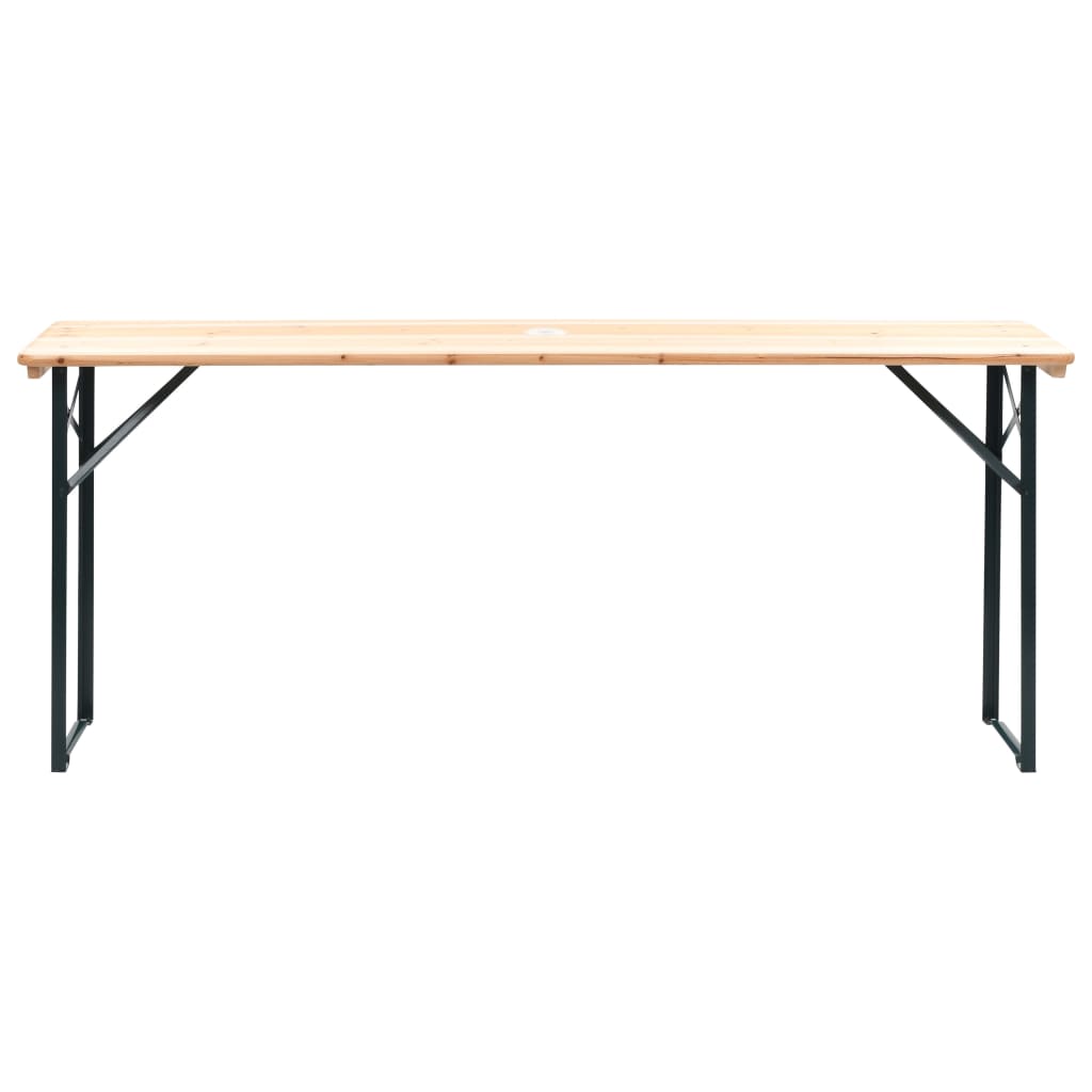 vidaXL Składany stół biesiadny z 2 ławkami, 177 cm, drewno sosnowe