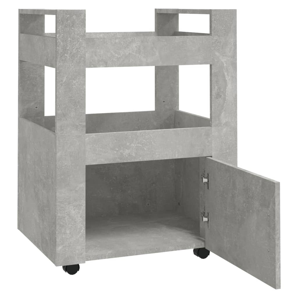 vidaXL Półka pod biurko, betonowa szarość, 60x45x80 cm