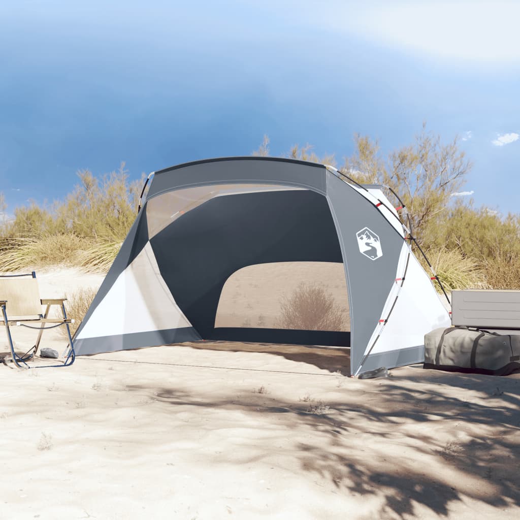 vidaXL Namiot plażowy, szary, 274x178x170/148 cm, poliester 185T