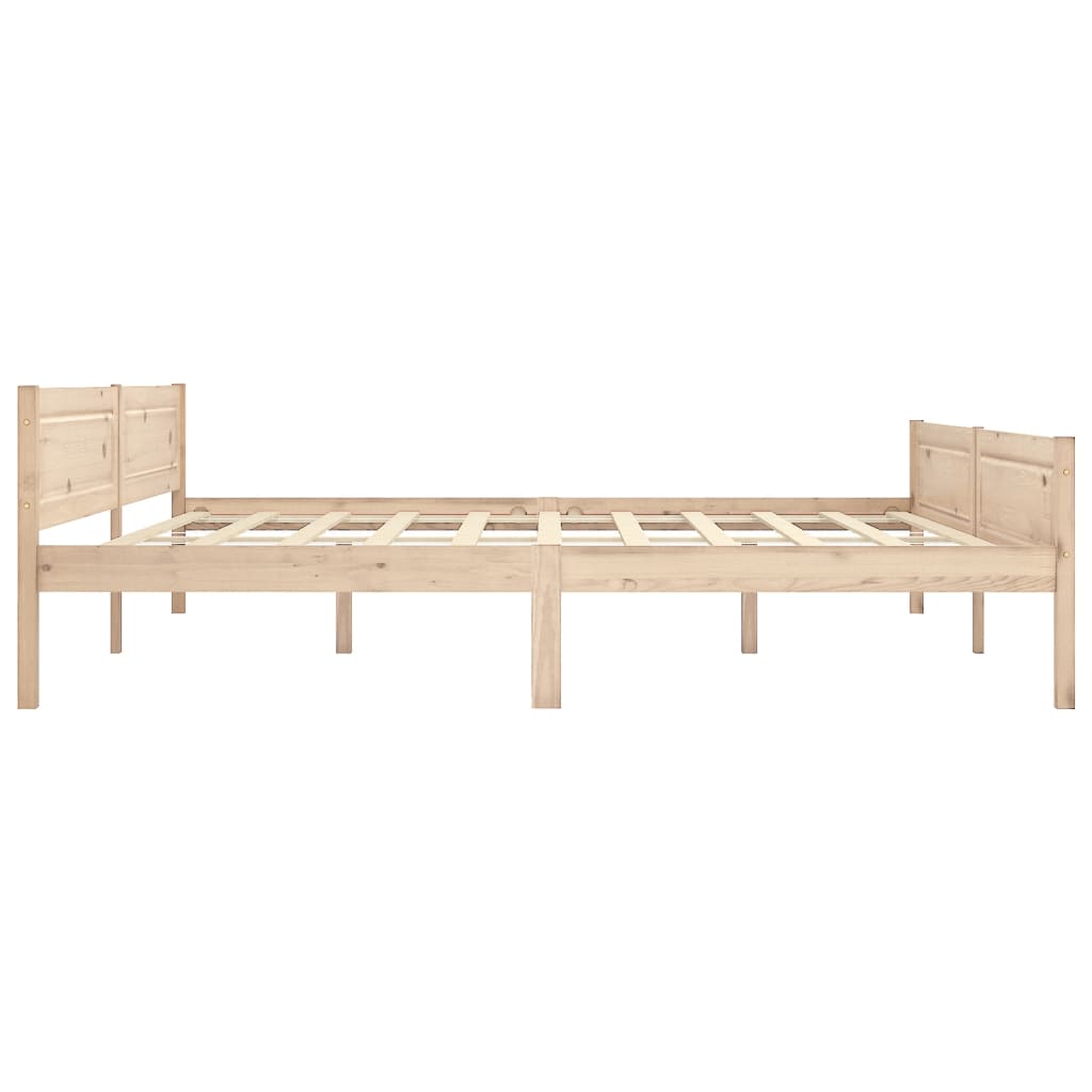 vidaXL Rama łóżka z litego drewna sosnowego, 200 x 200 cm