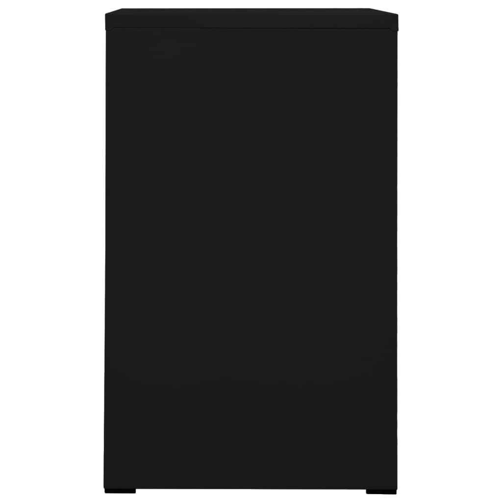 vidaXL Szafka kartotekowa, czarna, 46x62x102,5 cm, stalowa