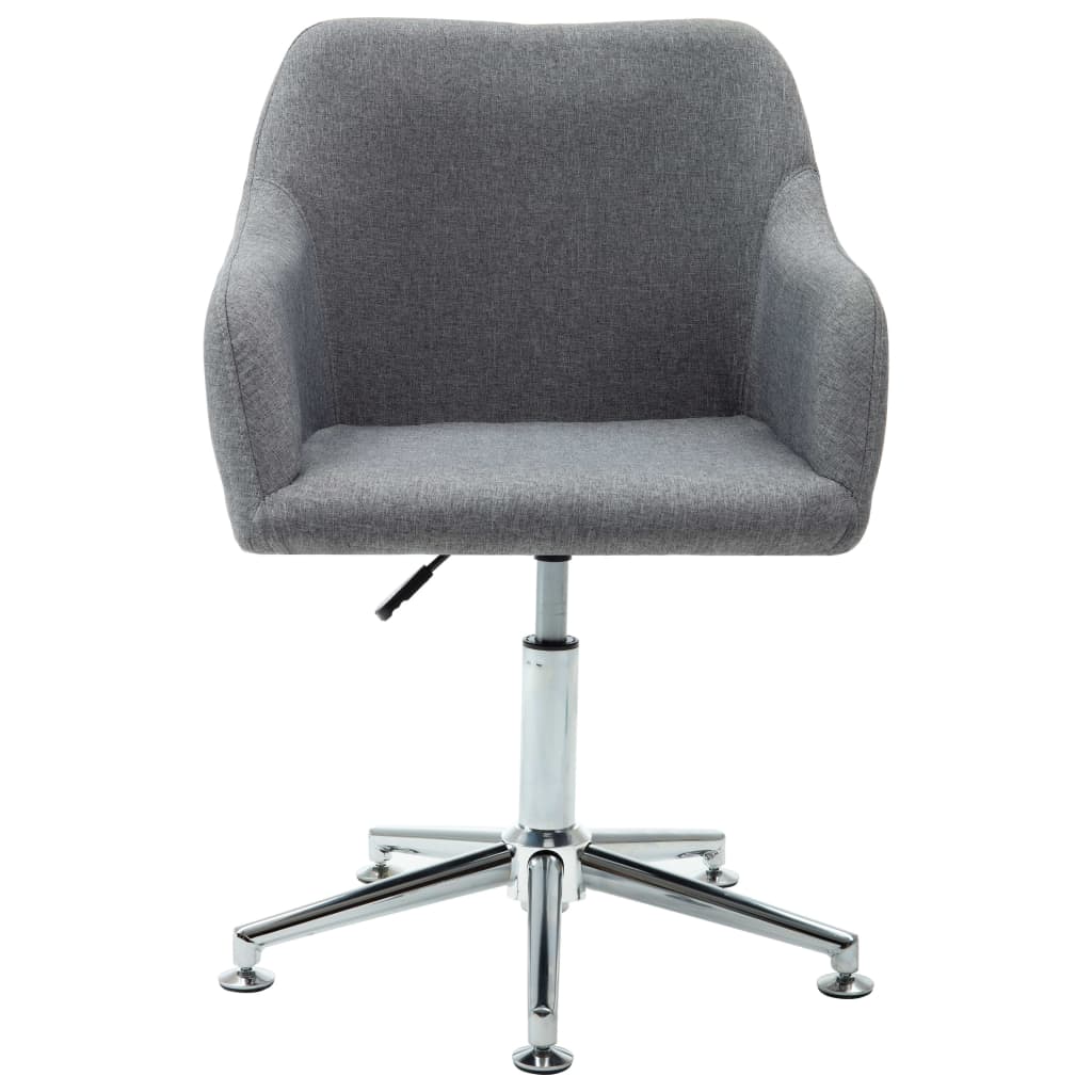 vidaXL Obrotowe krzesło biurowe, jasnoszare, tkanina