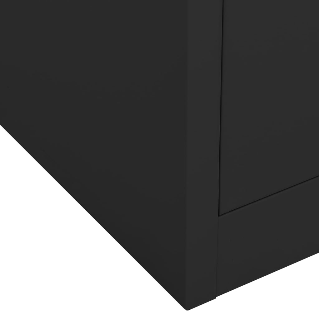 vidaXL Szafka biurowa z doniczką, antracytowa, 90x40x125 cm, stalowa