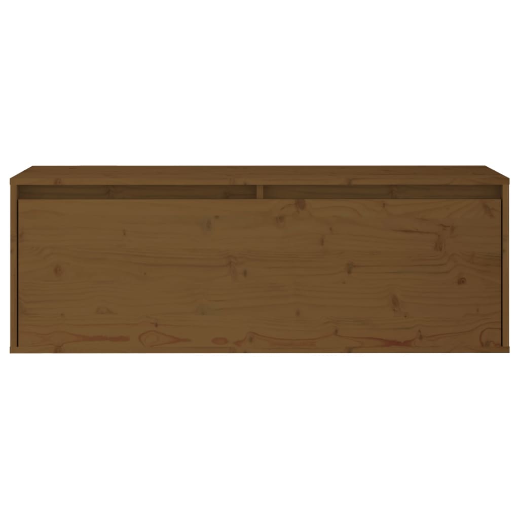 vidaXL Szafka ścienna, miodowy brąz 100x30x35 cm, lite drewno sosnowe