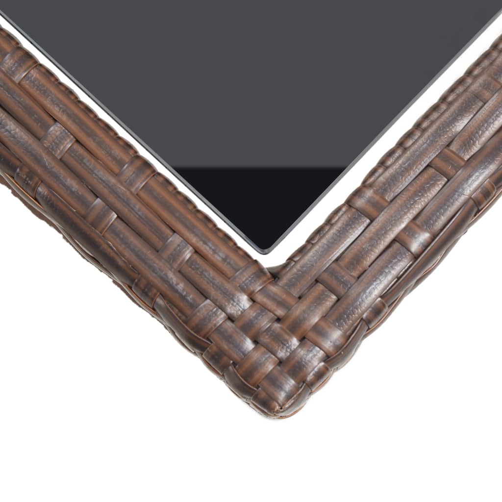 vidaXL 3-częściowy zestaw mebli ogrodowych, brązowy