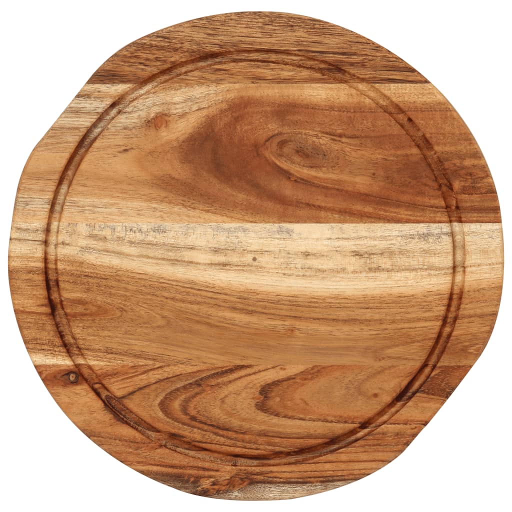 vidaXL Deska do krojenia, Ø25x2,5 cm, lite drewno akacjowe