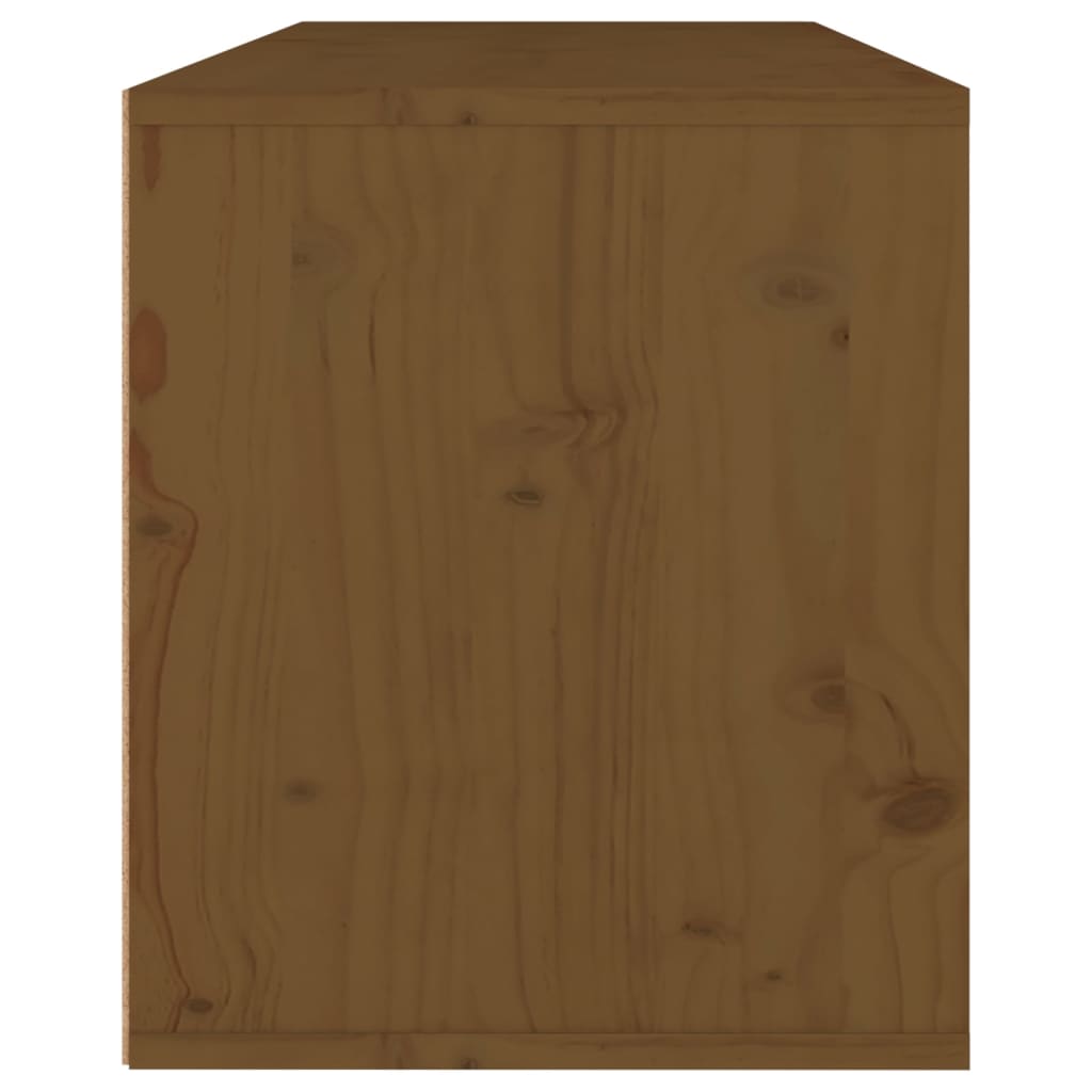 vidaXL Szafka ścienna, miodowy brąz, 80x30x35 cm, lite drewno sosnowe