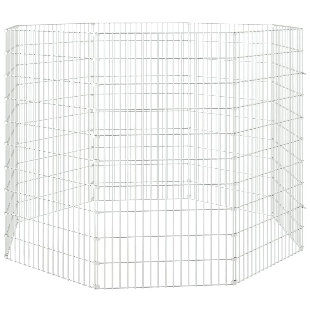 vidaXL 8-panelowa klatka dla królika, 54x100 cm, galwanizowane żelazo
