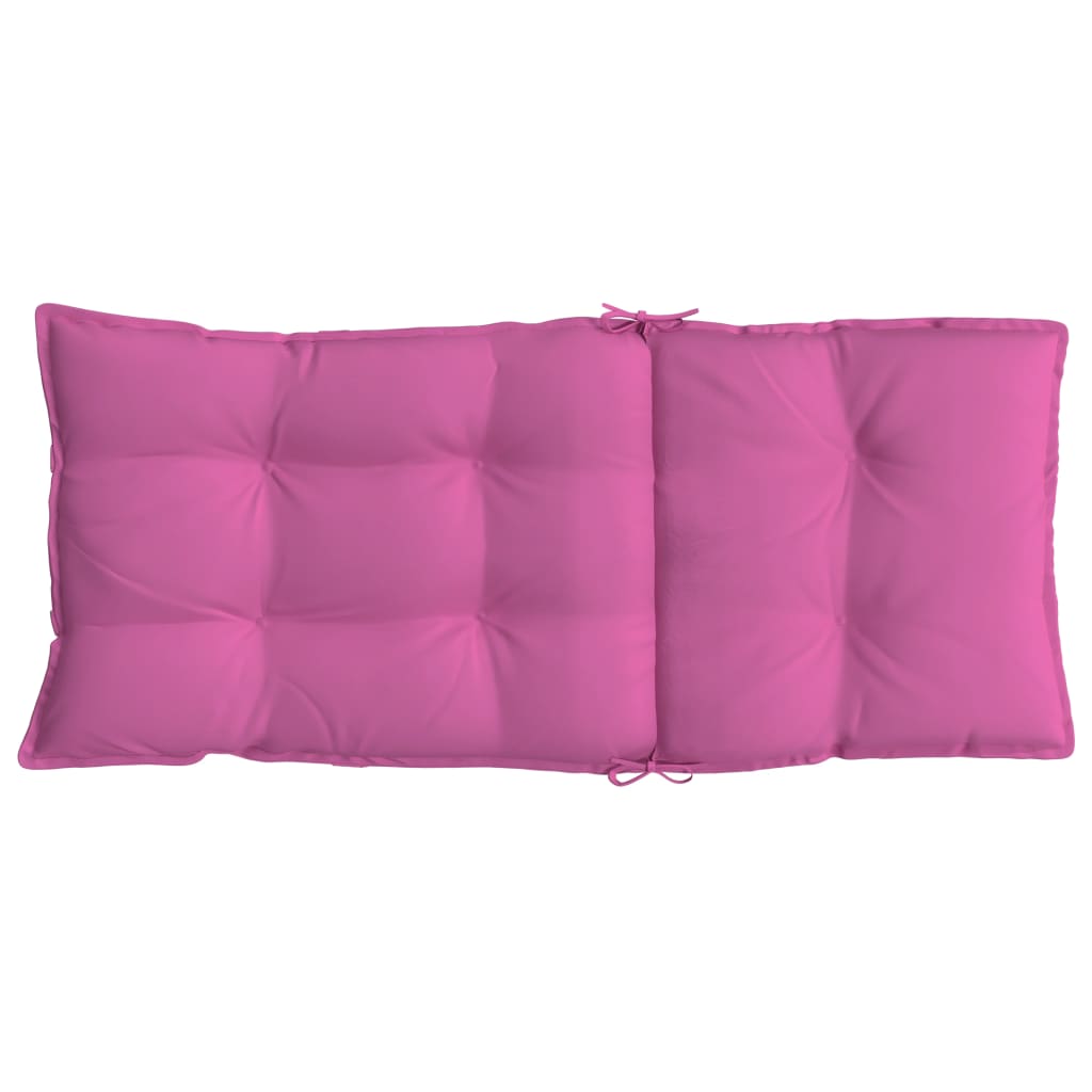 vidaXL Poduszki na krzesła z wysokim oparciem, 4 szt., różowe, tkanina