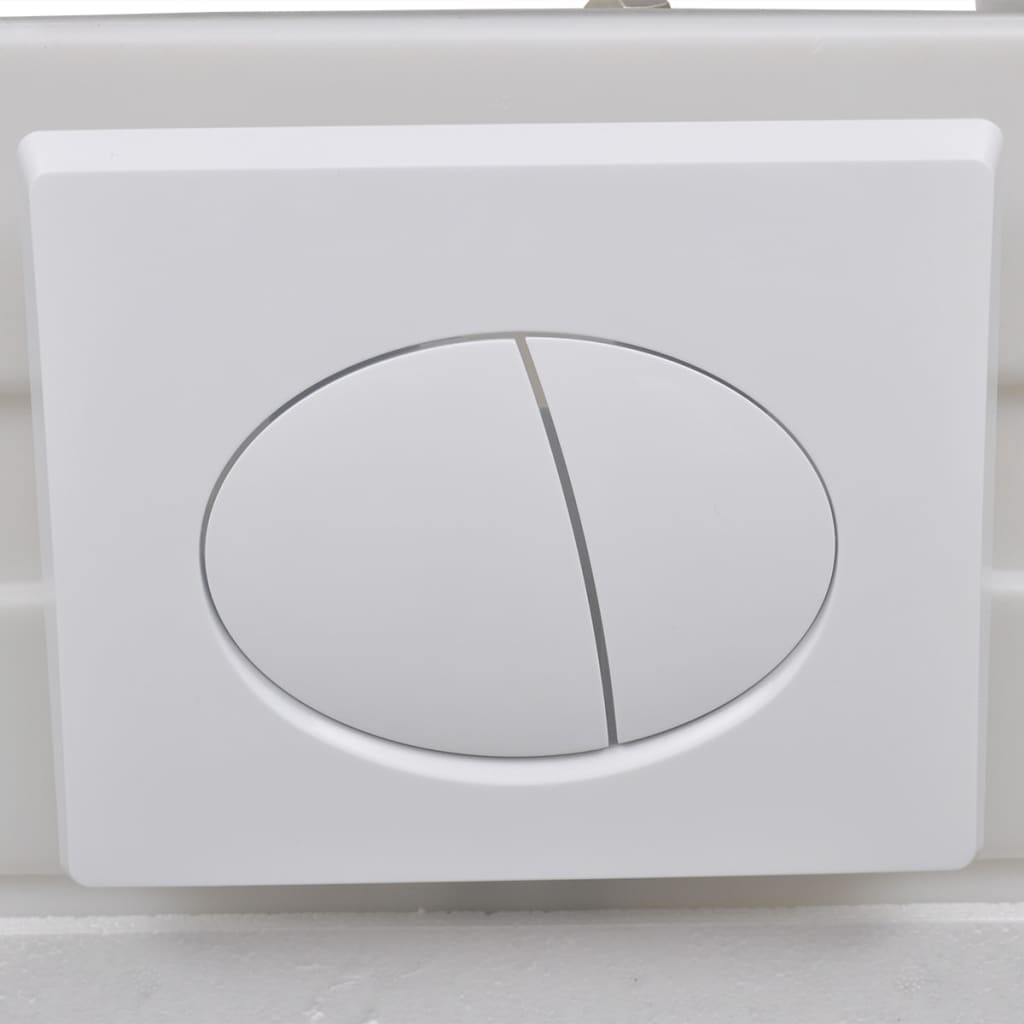 vidaXL Toaleta podwieszana ze spłuczką podtynkową, ceramiczna, biała
