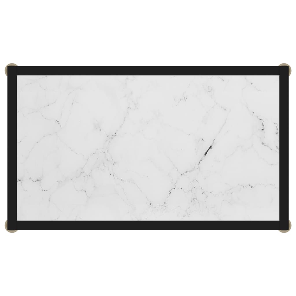 vidaXL Stolik konsolowy, biały, 60x35x75 cm, szkło hartowane