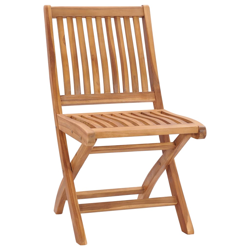 vidaXL Krzesła ogrodowe, 2 szt., kremowe poduszki, lite drewno tekowe