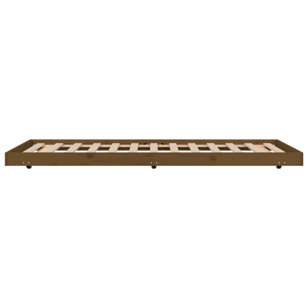 vidaXL Rama łóżka, miodowy brąz, 80x200 cm, lite drewno sosnowe