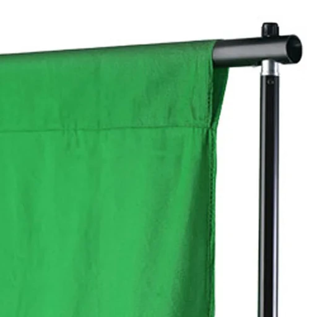 vidaXL Zielone tło fotograficzne, bawełna, 500 x 300 cm, chroma key