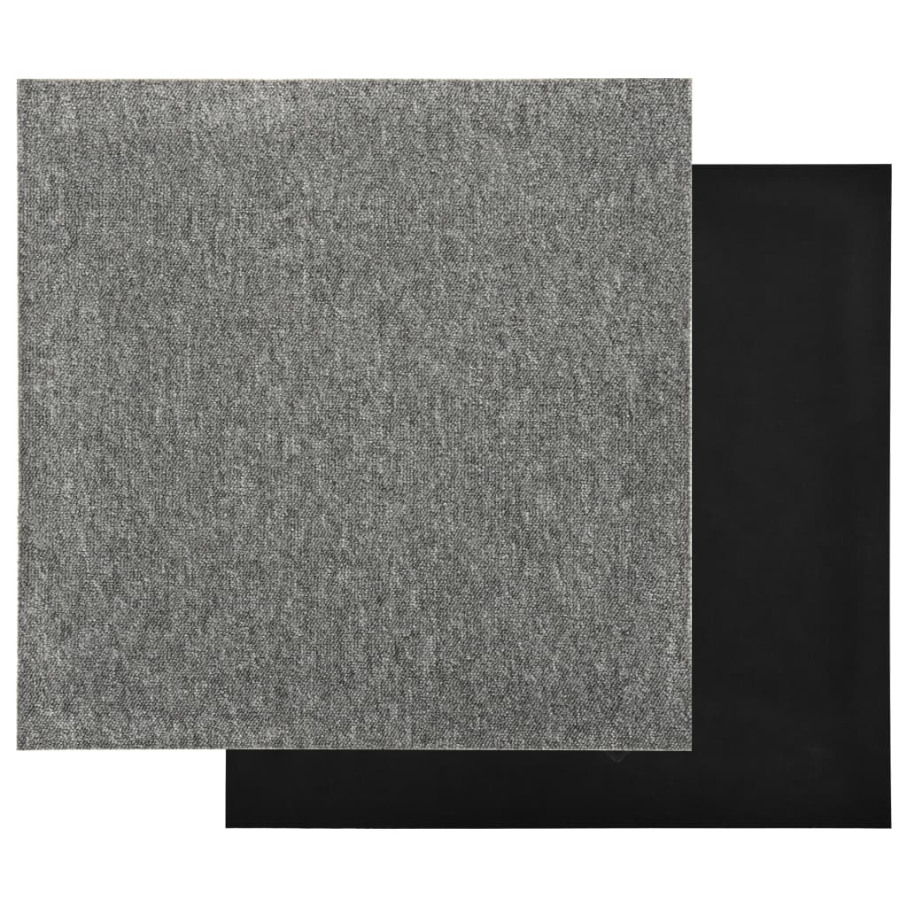 vidaXL Podłogowe płytki dywanowe, 20 szt., 5 m², 50x50 cm, szare