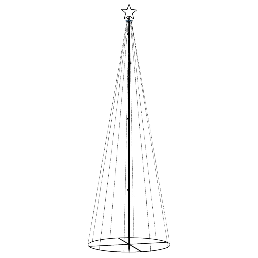vidaXL Choinka stożkowa, 310 ciepłych białych LED, 100x300 cm