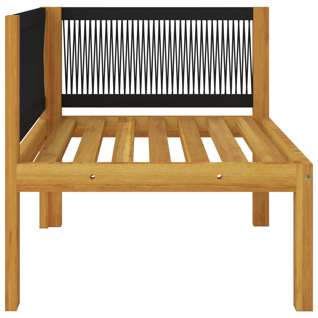 vidaXL 2-osobowa ławka ogrodowa z poduszkami, lite drewno akacjowe