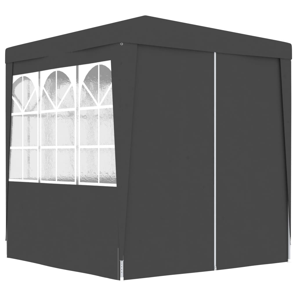 vidaXL Namiot imprezowy ze ściankami, 2,5x2,5 m, antracytowy, 90 g/m²