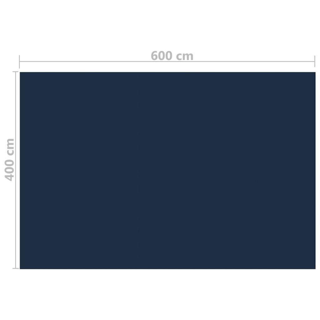 vidaXL Pływająca folia solarna z PE, 600x400 cm, czarno-niebieska