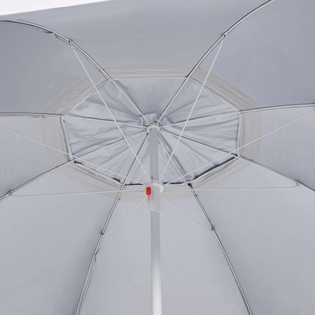vidaXL Parasol plażowy ze ściankami bocznymi, antracytowy, 215 cm